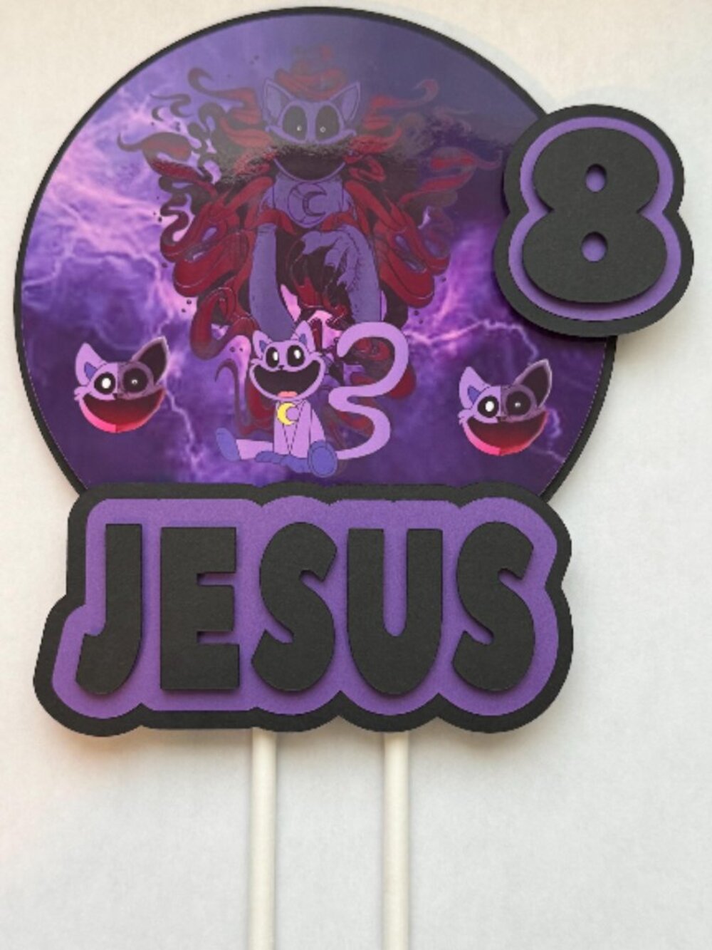 Catnap Customizable Cake Topper
